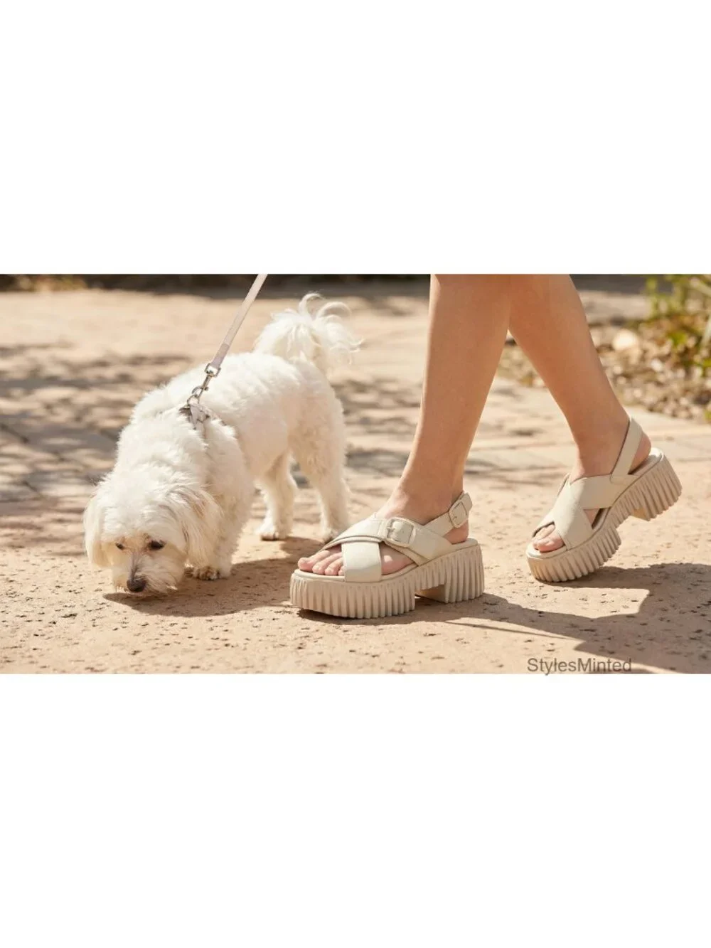 Women Platform Wedge Sandals with Arch Support PU Leather Crisscross Straps